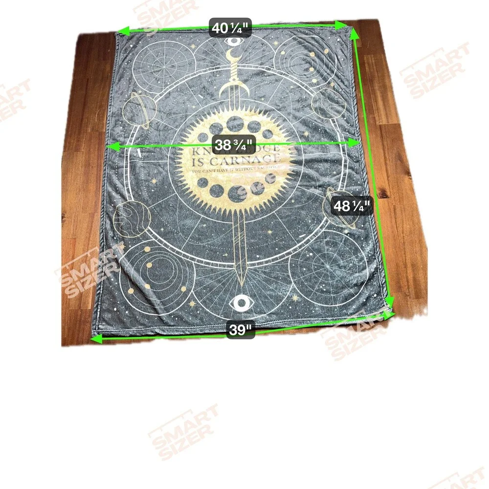 OwlCrate Knowledge Is Carnage Flannel Throw Blanket 40x50 Celestial Moon Stars